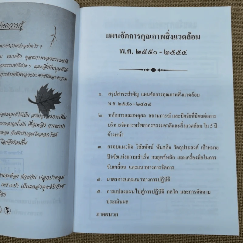 แผนจัดการคุณภาพสิ่งแวดล้อม พ.ศ.2550-2554 รูปที่ 6