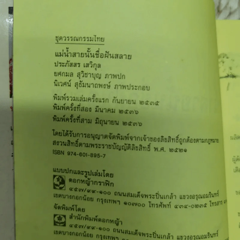 แม่น้ำสายนั้นชื่อฝันสลาย - ประภัสสร เสวิกุล รูปที่ 6