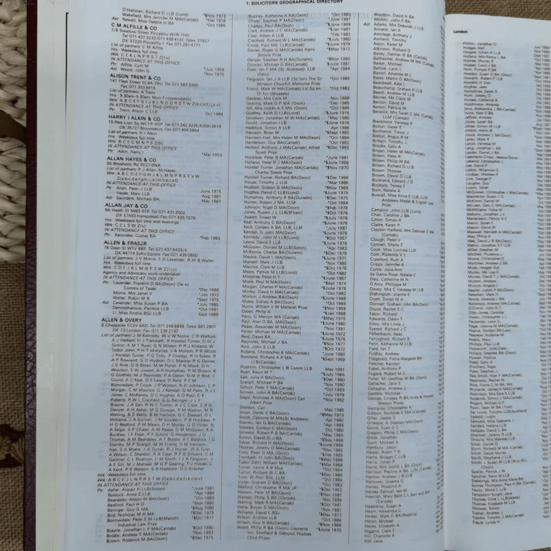 Waterlow's 1993 Solicitors' And Barristers' Directory รูปที่ 14