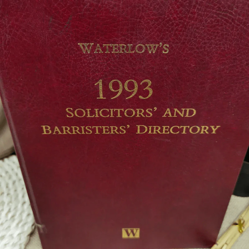 Waterlow's 1993 Solicitors' And Barristers' Directory รูปที่ 2