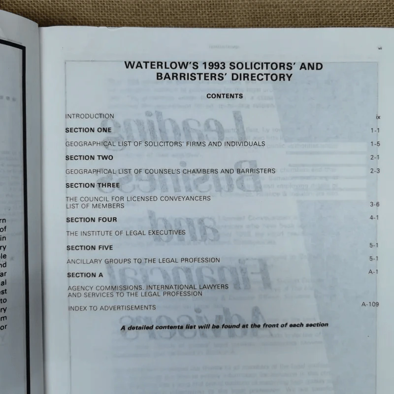 Waterlow's 1993 Solicitors' And Barristers' Directory รูปที่ 9