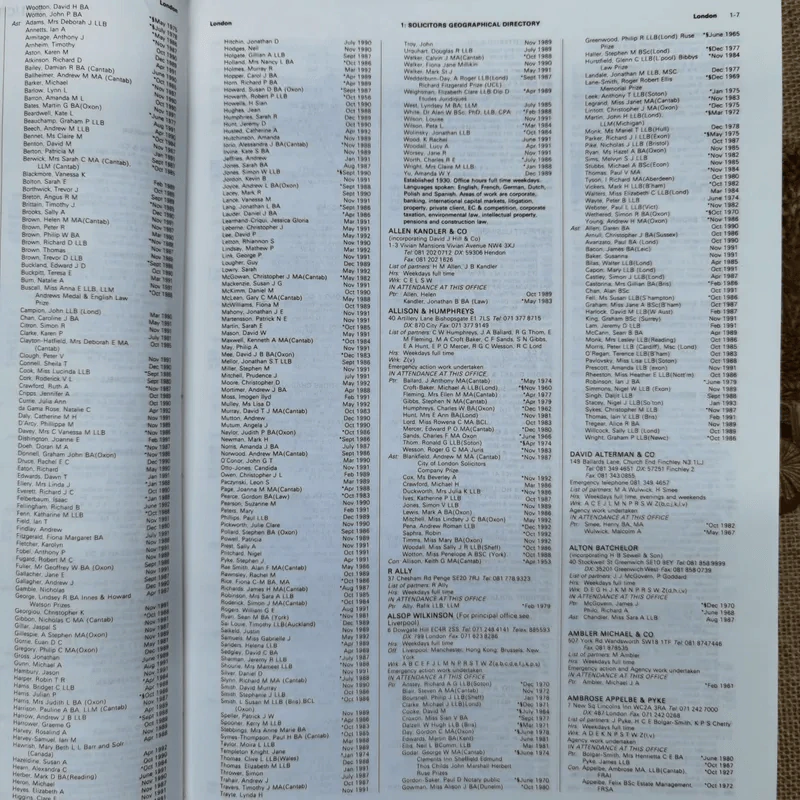 Waterlow's 1993 Solicitors' And Barristers' Directory รูปที่ 15