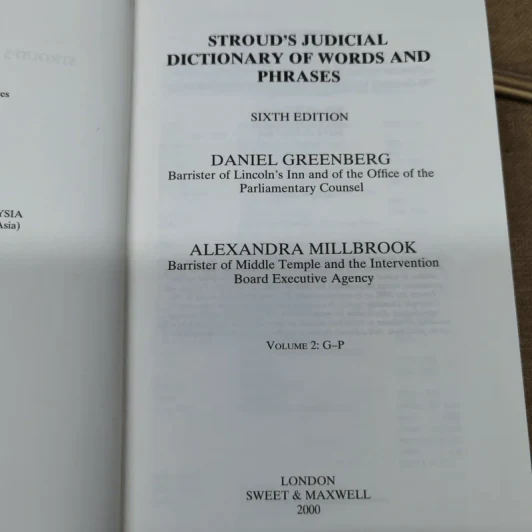 Stroud's Judicial Dictionary of Words and Phrases Volume 1-3 รูปที่ 11