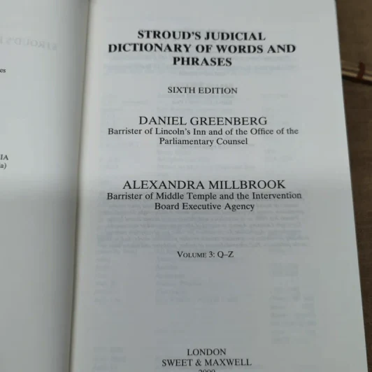 Stroud's Judicial Dictionary of Words and Phrases Volume 1-3 รูปที่ 7