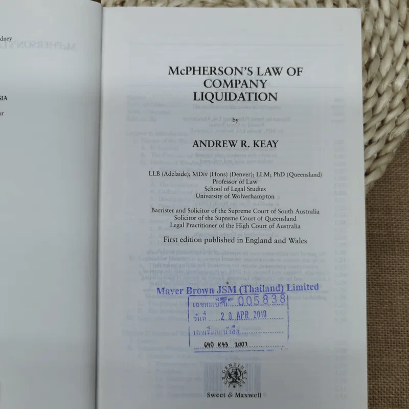 McPherspm's Law of Company Liqidation รูปที่ 6