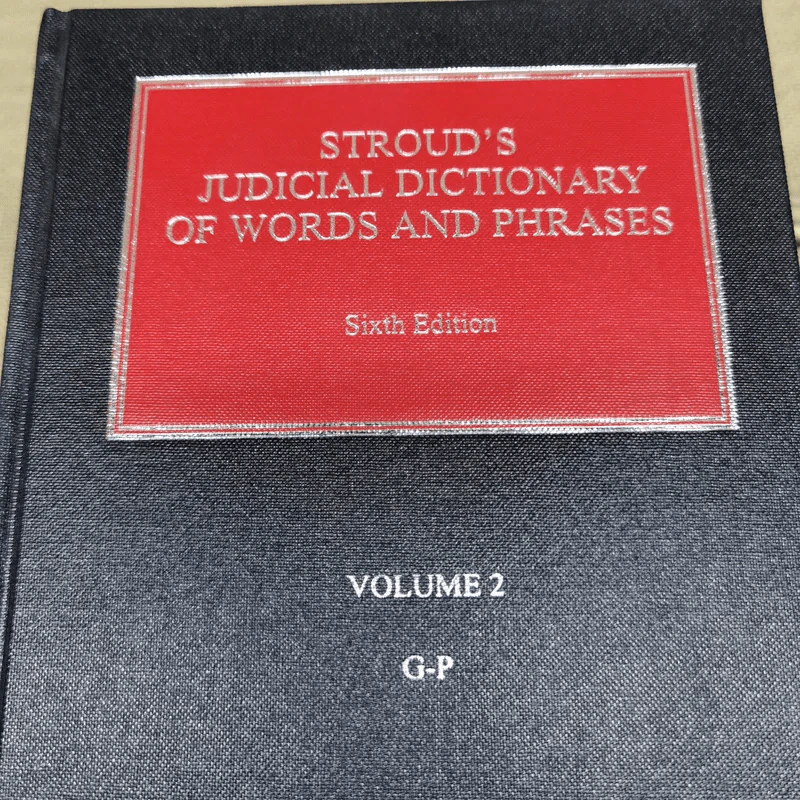 Stroud's Judicial Dictionary of Words and Phrases Volume 1-3 รูปที่ 9