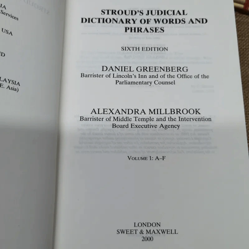 Stroud's Judicial Dictionary of Words and Phrases Volume 1-3 รูปที่ 15
