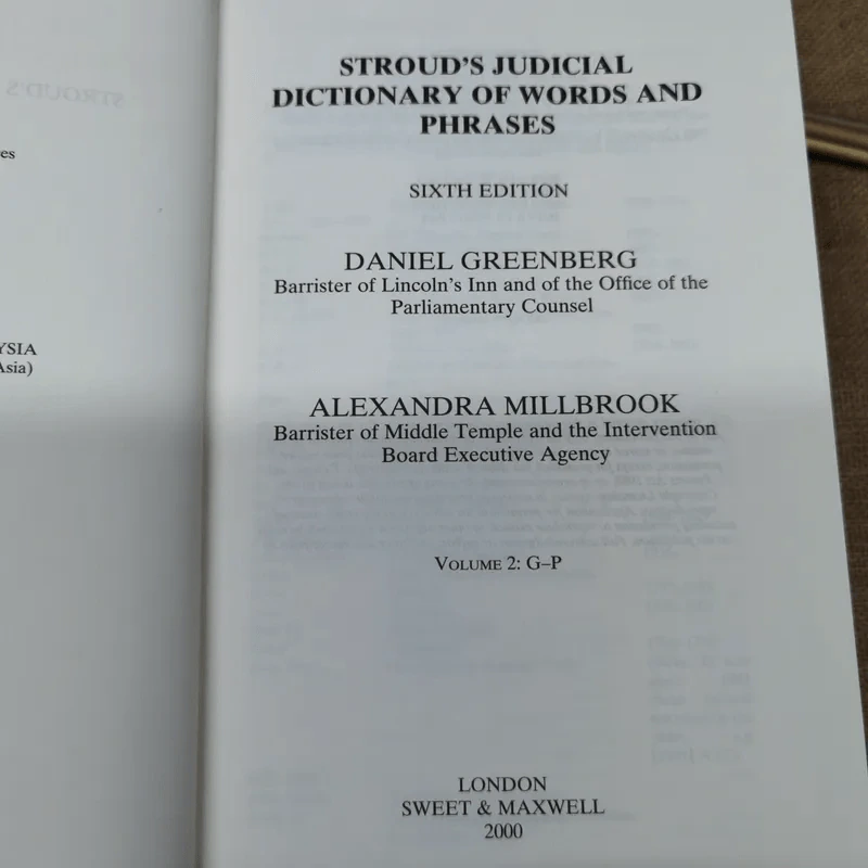 Stroud's Judicial Dictionary of Words and Phrases Volume 1-3 รูปที่ 11