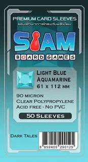 ซองใส่การ์ด 90M 61x112 Light Blue Aquamarine (Siam Board Game) รูปที่ 1