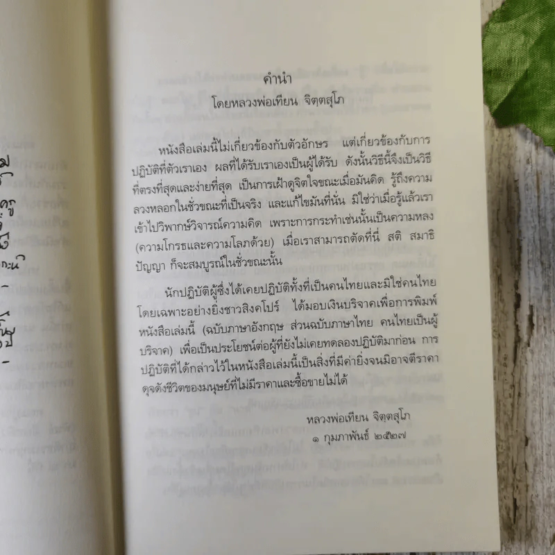 แด่เธอผู้รู้สึกตัว - หลวงพ่อเทียน จิตฺตสุโภ รูปที่ 9