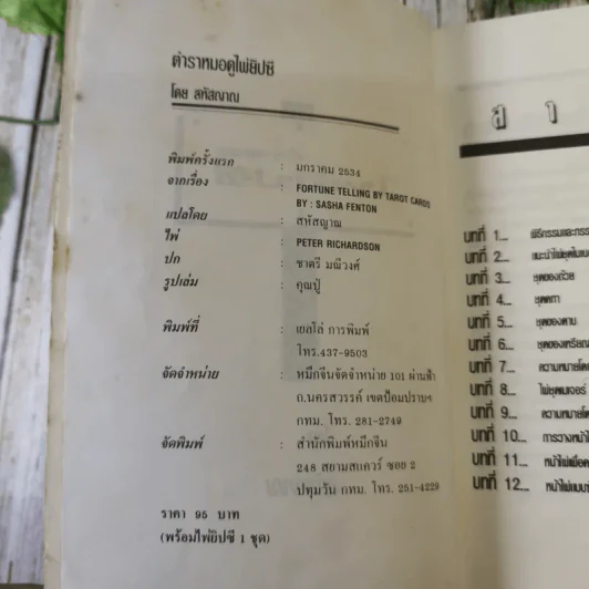 ตำราหมอดูไพ่ยิปซี - สหัสญาณ แปล (ไม่มีไพ่) รูปที่ 8