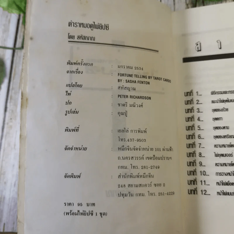 ตำราหมอดูไพ่ยิปซี - สหัสญาณ แปล (ไม่มีไพ่) รูปที่ 8
