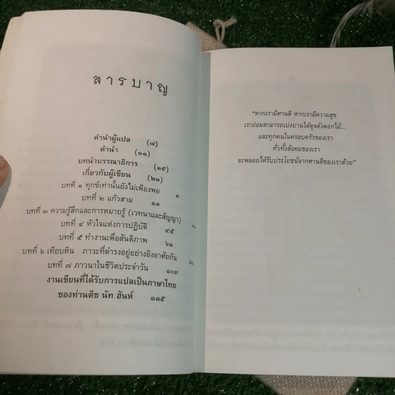 เธอคือศานติ ลำนำแห่งลมหายใจและรอยยิ้ม - ติช นัท ฮันห์ เขียน, สันติสุข โสภณสิริ แปล รูปที่ 15