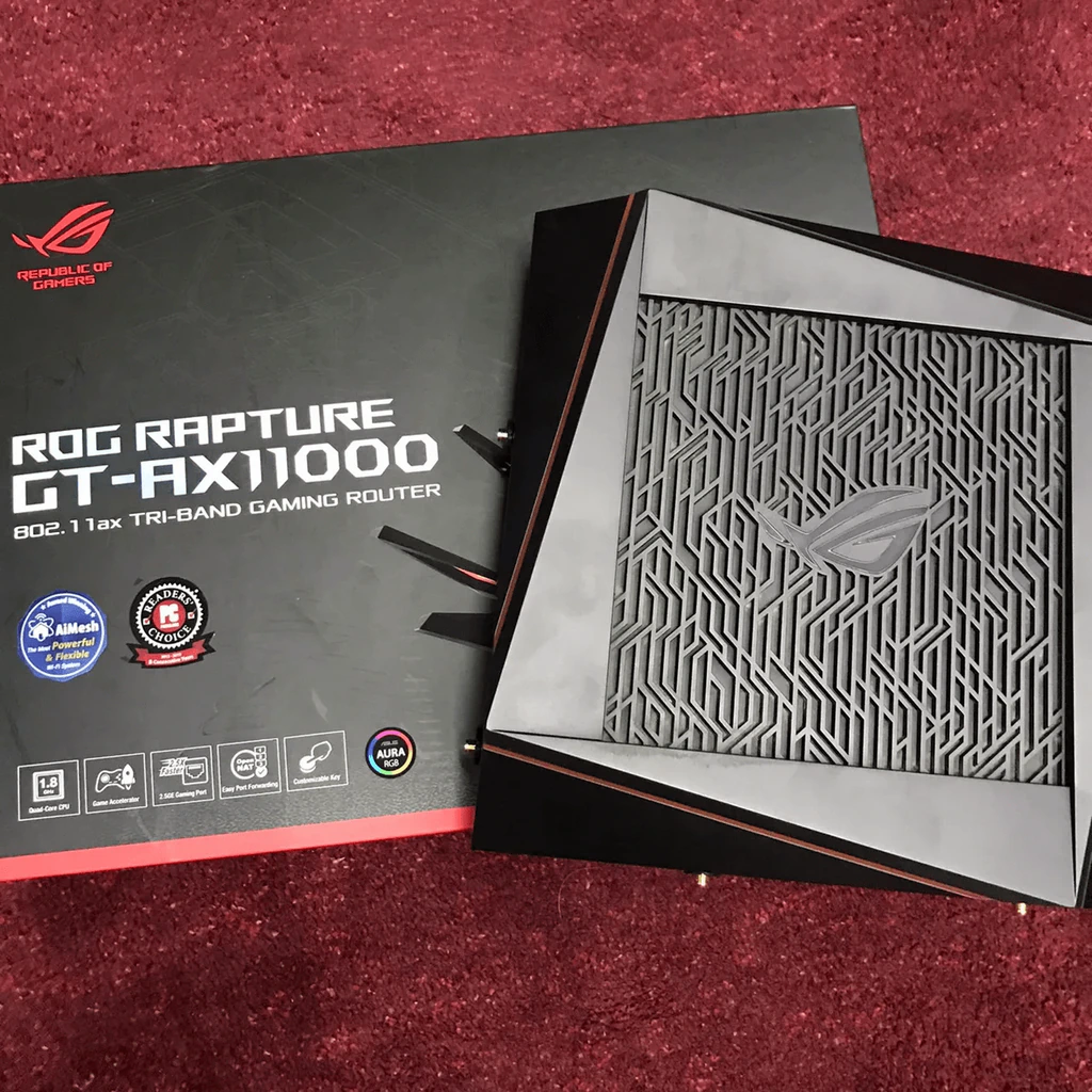 Router ASUS (GT-AX11000) Wireless AC6000 Tri-band Gigabit + แถมพัดลม 4 ตัว (มือสองสภาพดี อยู่ในประกัน) รูปที่ 1