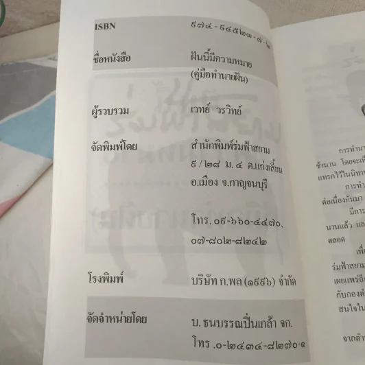 ฝันนี้มีความหมาย (คู่มือทำนายฝัน) - เวทย์ วรวิทย์ รูปที่ 8