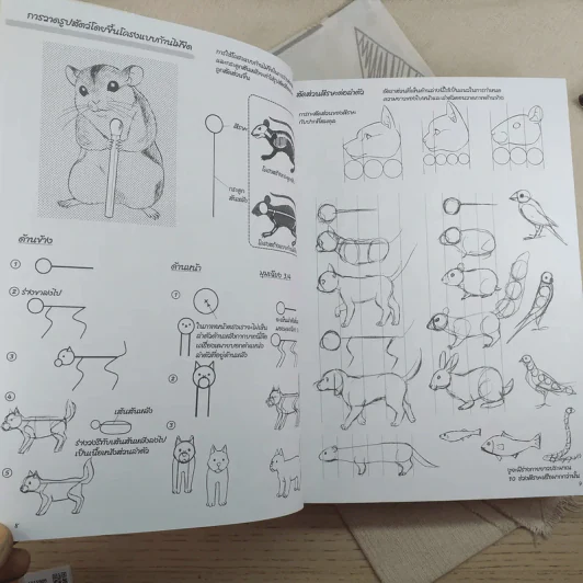 How To Draw Manga รวม 3 เล่ม การวาดภาพสัตว์ + Sketching Manga-Style ตัวละครที่น่าจดจำ + การวาดการ์ตูนในแบบมังงะ รูปที่ 15