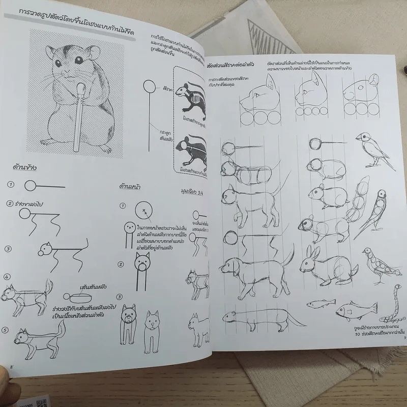 How To Draw Manga รวม 3 เล่ม การวาดภาพสัตว์ + Sketching Manga-Style ตัวละครที่น่าจดจำ + การวาดการ์ตูนในแบบมังงะ รูปที่ 15