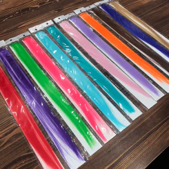 แฮร์พีช เส้นผมไฮไลท์ เส้นนุ่ม ยาวสวย ขายรวม 12 สี 12 เส้น รูปที่ 3