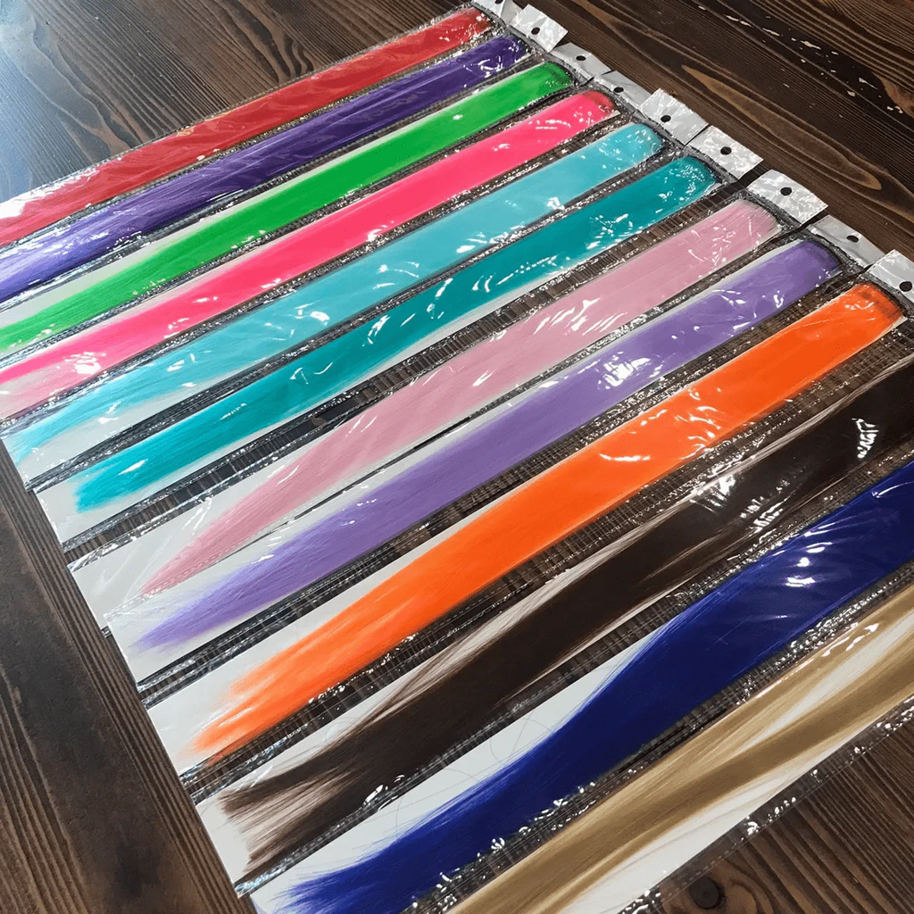 แฮร์พีช เส้นผมไฮไลท์ เส้นนุ่ม ยาวสวย ขายรวม 12 สี 12 เส้น รูปที่ 2