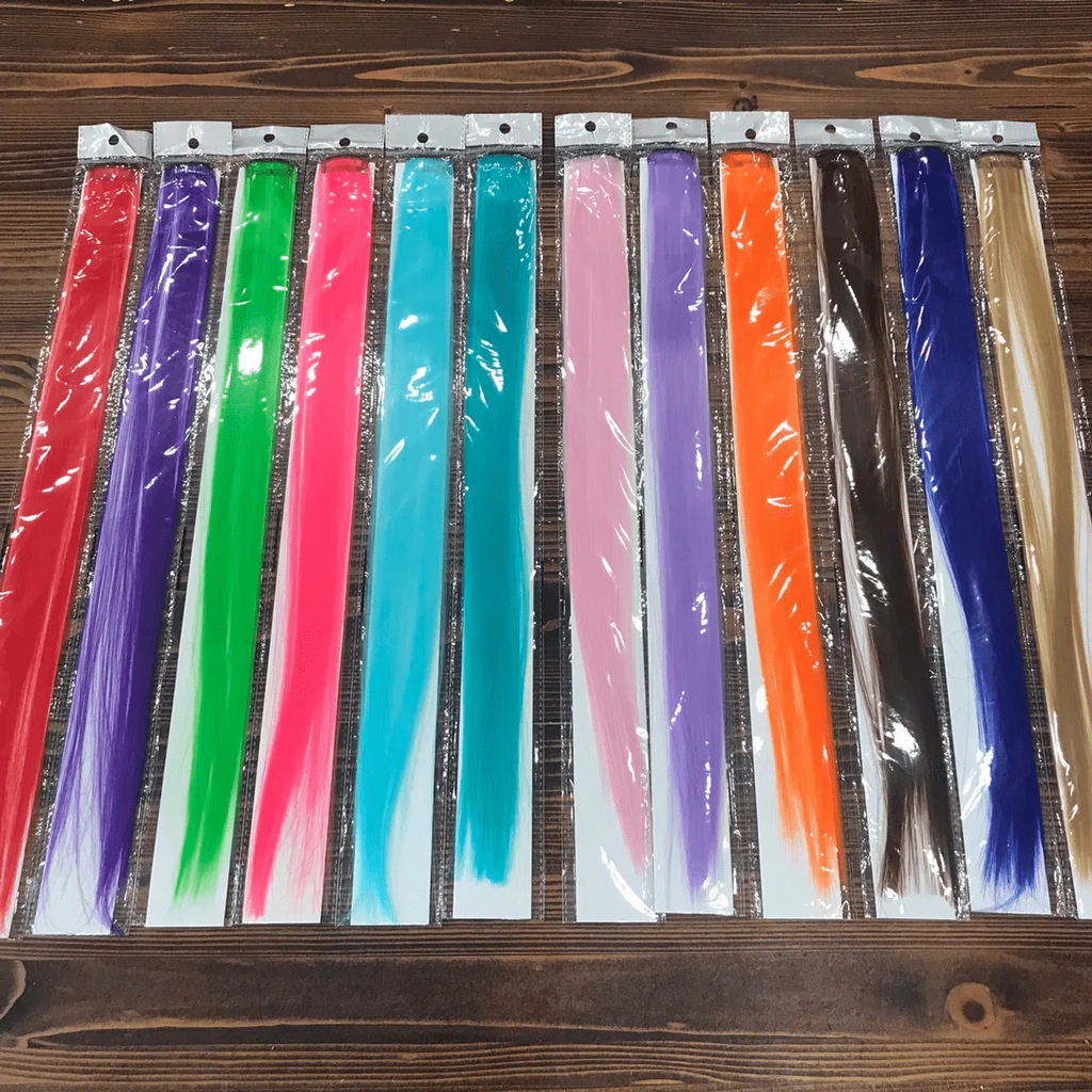 แฮร์พีช เส้นผมไฮไลท์ เส้นนุ่ม ยาวสวย ขายรวม 12 สี 12 เส้น รูปที่ 1