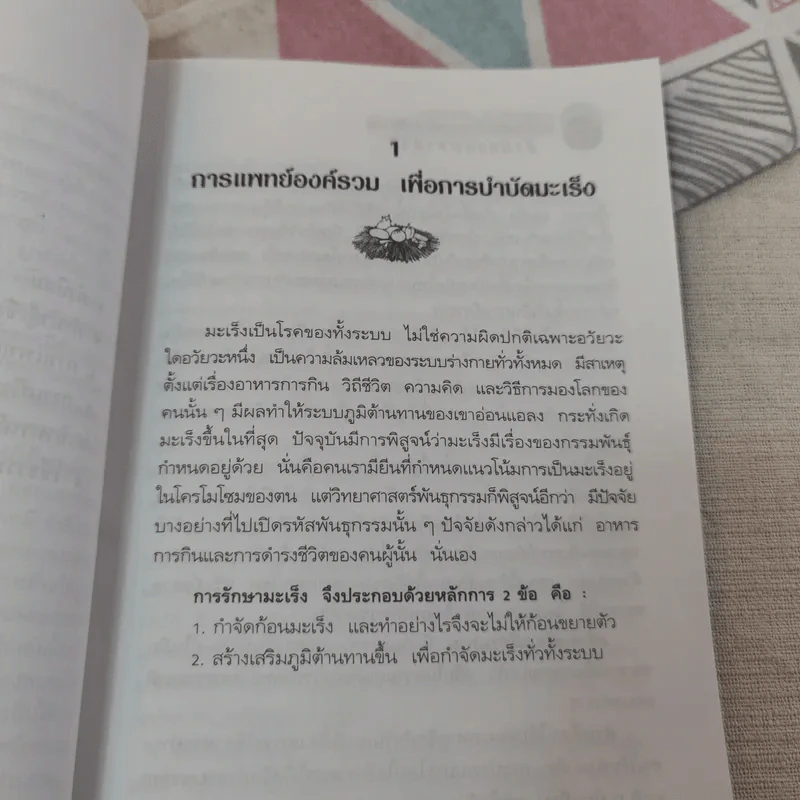 มะเร็ง เสริมรักษา เคมี-รังสีบำบัดด้วยธรรมชาติวิธี รูปที่ 11