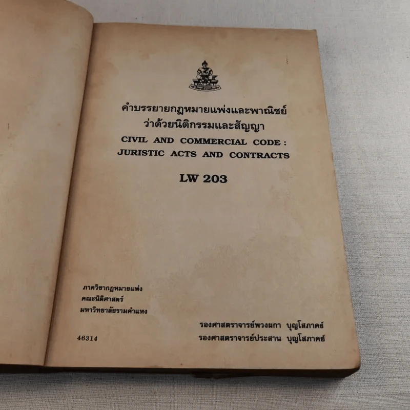 กฎหมายแพ่งและพาณิชย์ว่าด้วยนิติกรรมและสัญญา LW203 รูปที่ 8
