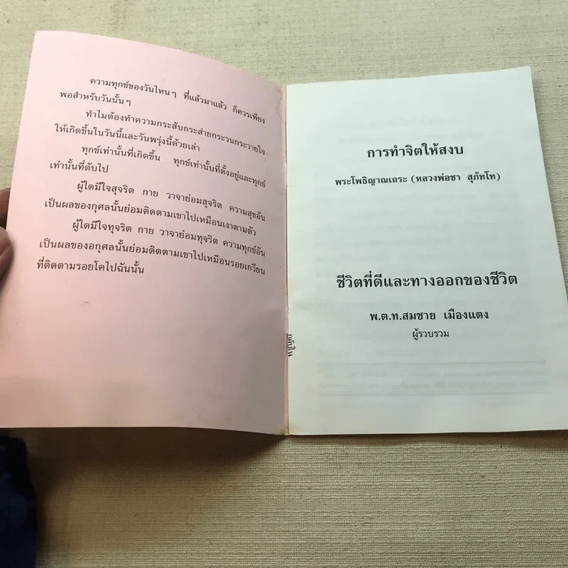 การทำจิตให้สงบ พระโพธิญาณเถระ (หลวงพ่อชา สุภัทโท), ชีวิตที่ดีและทางออกของชีวิต พ.ต.ท.สมชาย เมืองแตง รูปที่ 4