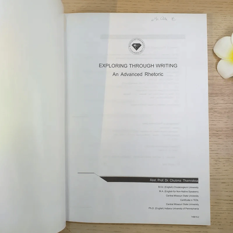 Exploring Through Writing An Advanced Rhetoric - Chutima Thamraksa รูปที่ 7
