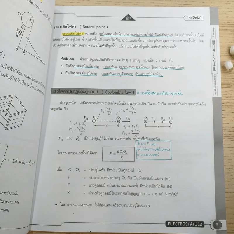 Physics Entrance: Part 4.1 ฟิสิกส์ Electrostatic & Electromagnetics รูปที่ 12