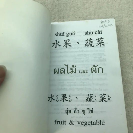 ศัพท์จีน-อังกฤษ-ไทย 1 ชุดผลไม้และผัก - สุภาณี ปิยพสุนทรา รูปที่ 4
