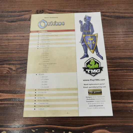(Used บอร์ดเกมมือสอง) Orleans + 5th Player รูปที่ 12