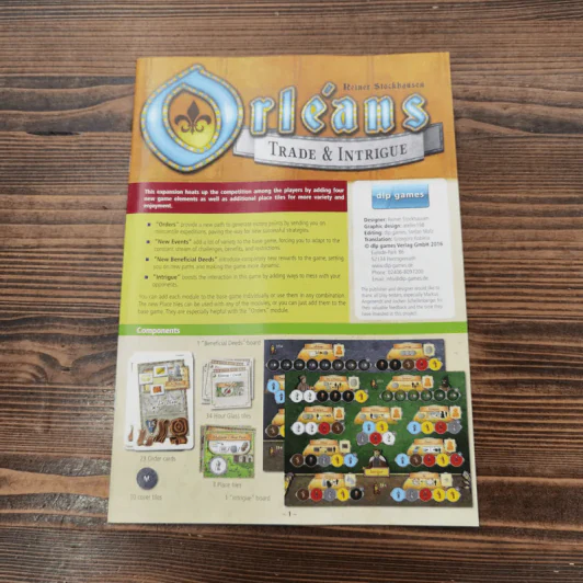 (Used บอร์ดเกมมือสอง) Orleans: Trade & Intrigue รูปที่ 8
