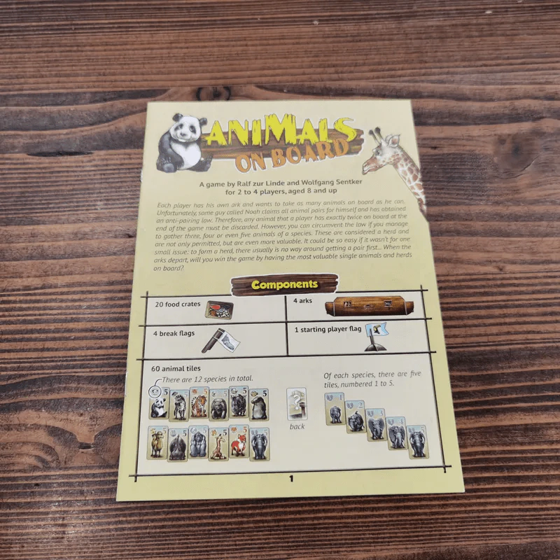 (Used บอร์ดเกมมือสอง) Animals on Board รูปที่ 10