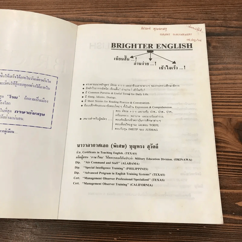 Brighter English ตำราไวยากรณ์อังกฤษ - นาวาอากาศเอก (พิเศษ) บุญทรง สุวัตถี รูปที่ 6