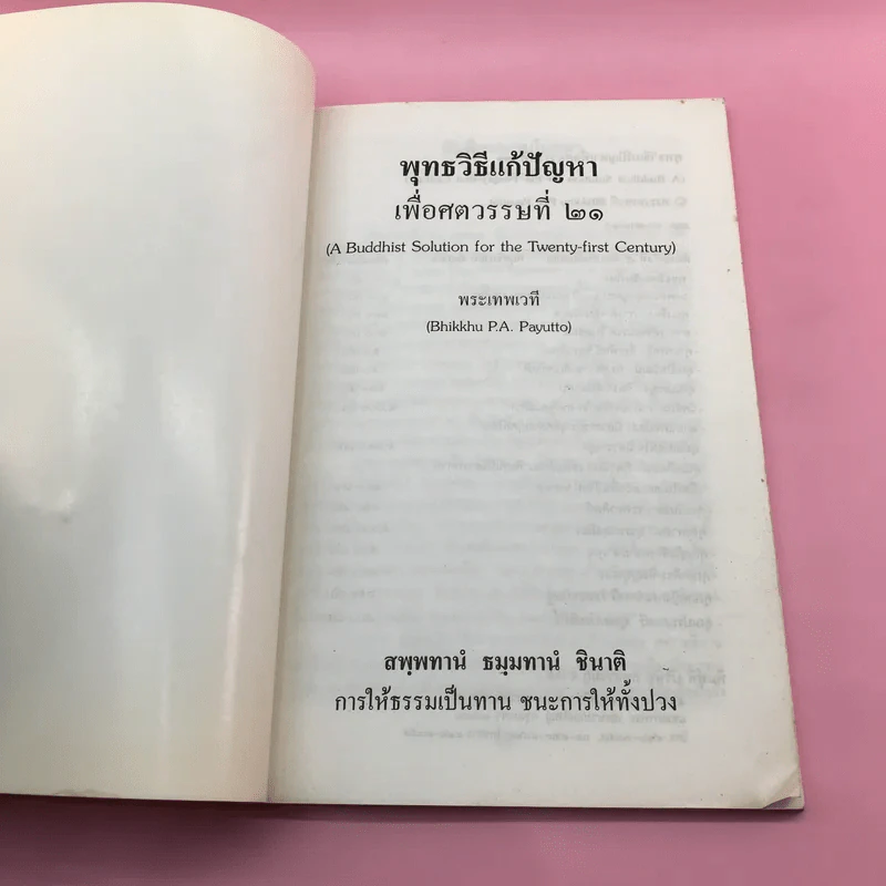 พุทธวิธีแก้ปัญหาเพื่อศตวรรษที่ 21 - พระเทพเวที รูปที่ 6