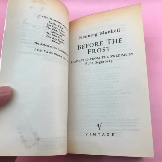 Before the Frost - Henning Mankell รูปที่ 7