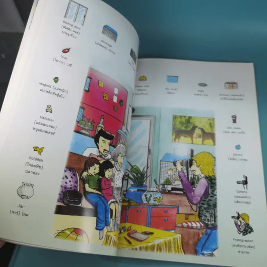 A New Model Picture Dictionary พจนานุกรมรูปภาพศัพท์ 1,000 คำ ตอน บ้านของฉัน รูปที่ 13
