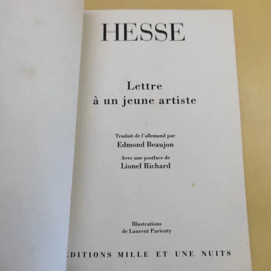 Lettre à un jeune artiste - Hesse รูปที่ 8