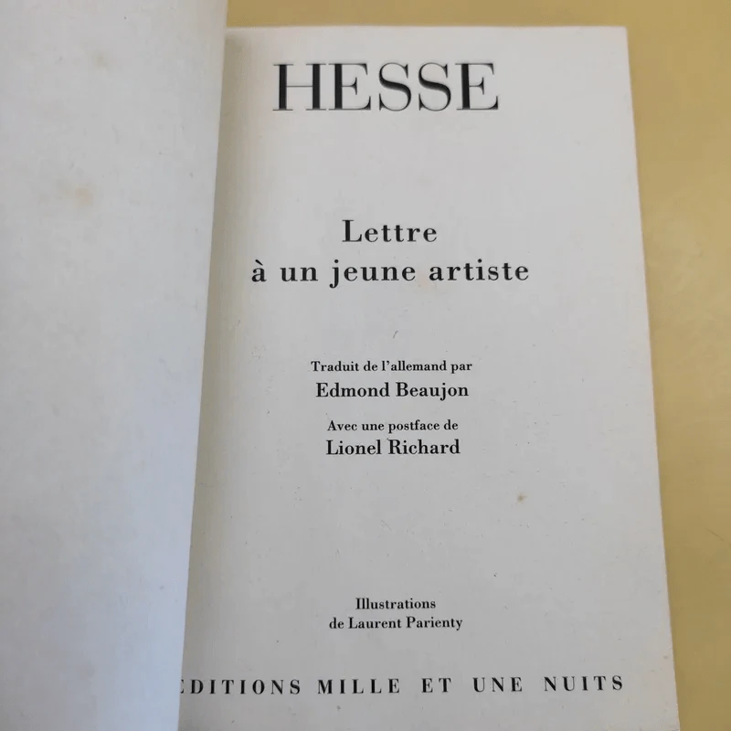 Lettre à un jeune artiste - Hesse รูปที่ 8