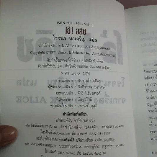 โอ้! อลิซ Go Ask Alice - โรจนา นาเจริญ รูปที่ 13