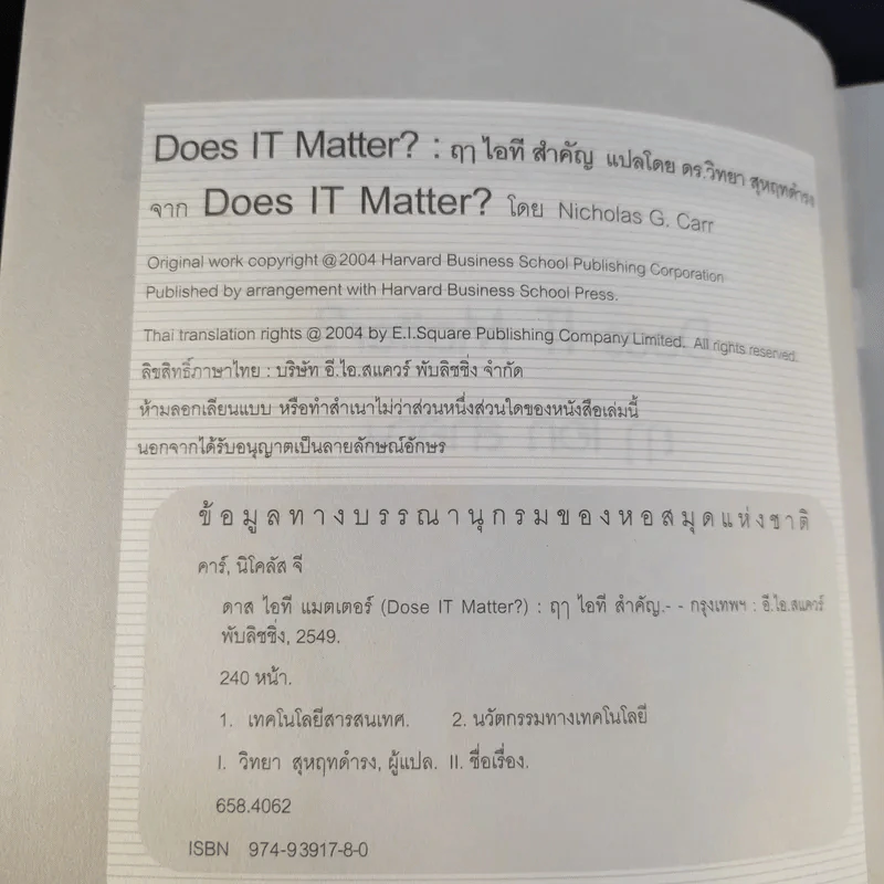 Does It Matter ฤา ไอที สำคัญ - Nicholas G. Carr รูปที่ 9