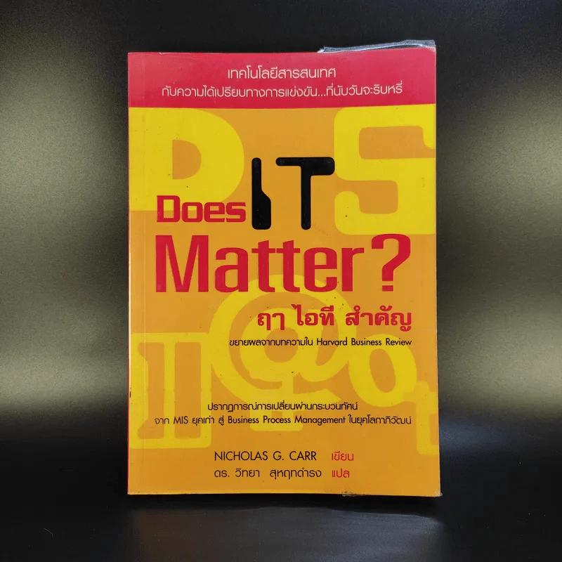 Does It Matter ฤา ไอที สำคัญ - Nicholas G. Carr รูปที่ 1