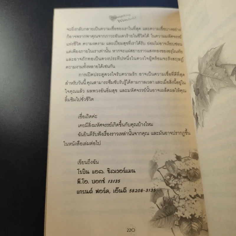 มหัศจรรย์กำลังใจในชีวิตประจำวัน Something Wonderful - Robin L. Silverman รูปที่ 15