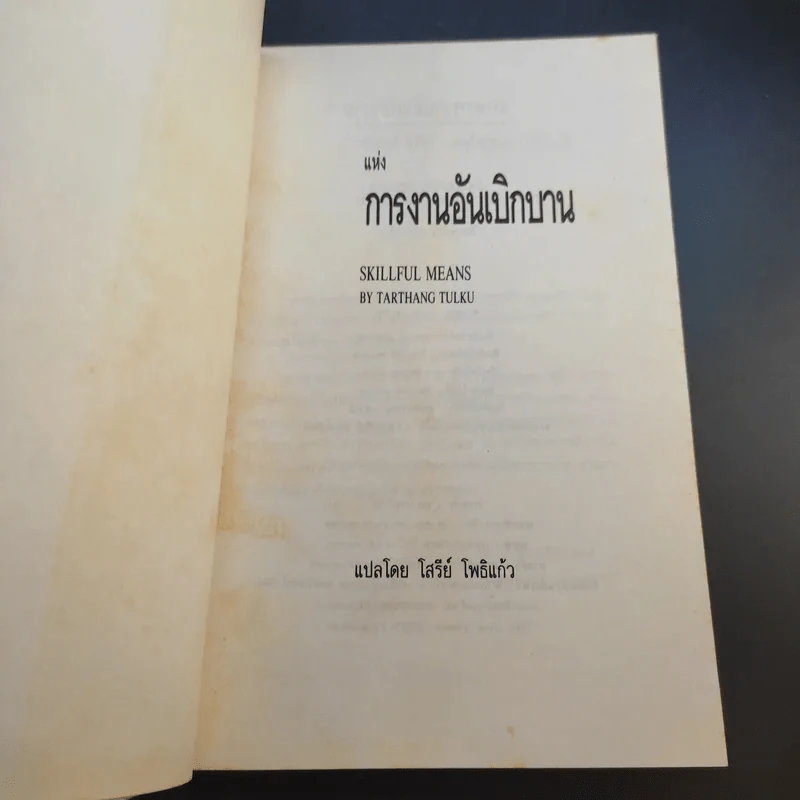 แห่งการงานอันเบิกบาน - ตาร์ถัง ตุลกู เขียน, โสรัช์ โพธิแก้ว แปล รูปที่ 9