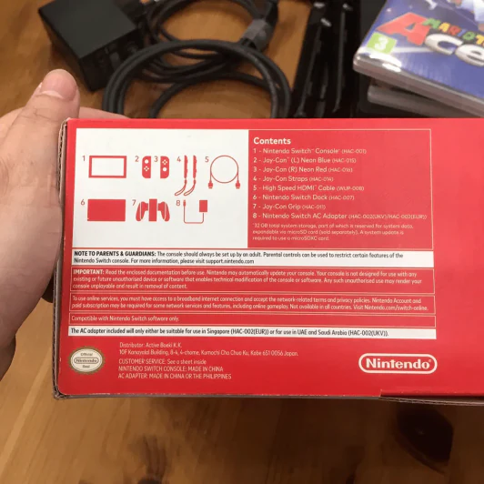 เครื่อง Nintendo Switch + 4 จอย + 3 เกม + กระเป๋า (มือสองเล่นได้ปกติ) รูปที่ 62