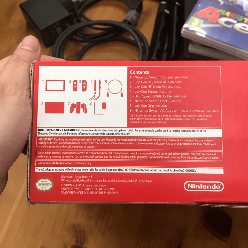 เครื่อง Nintendo Switch + 4 จอย + 3 เกม + กระเป๋า (มือสองเล่นได้ปกติ) รูปที่ 62