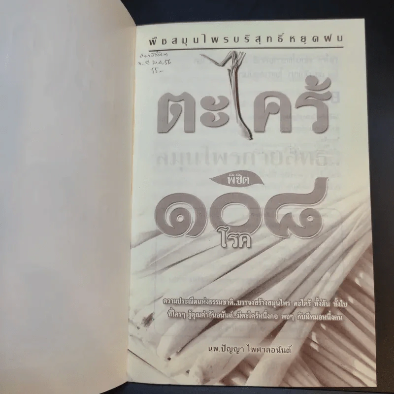 ตะไคร้ สมุนไพรกายสิทธิ์ พิชิต 108 โรค - นพ.ปัญญา ไพศาลอนันต์ รูปที่ 8