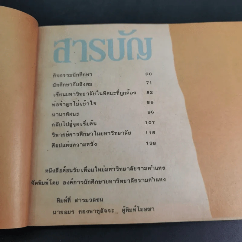 เพื่อน'29 หนังสือต้อนรับเพื่อนนักศึกษาใหม่ ประจำปี 2529 มหาวิทยาลัยรามคำแหง รูปที่ 9