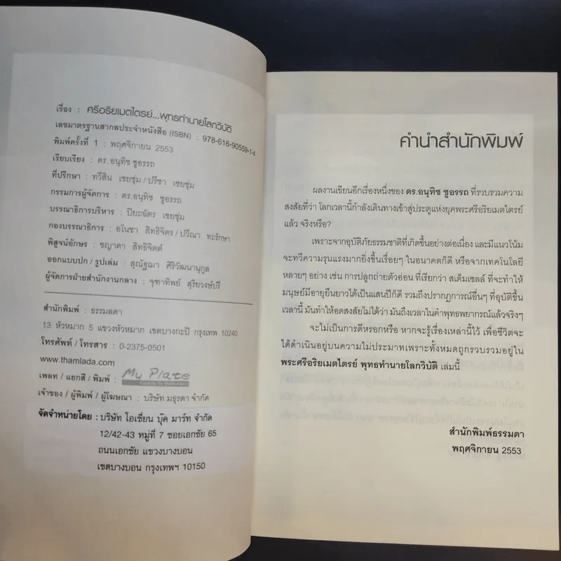 ศรีอริยเมตไตรย์ พุทธทำนายโลกวิบัติ - ดร.อนุทิช ชูอรรถ รูปที่ 8