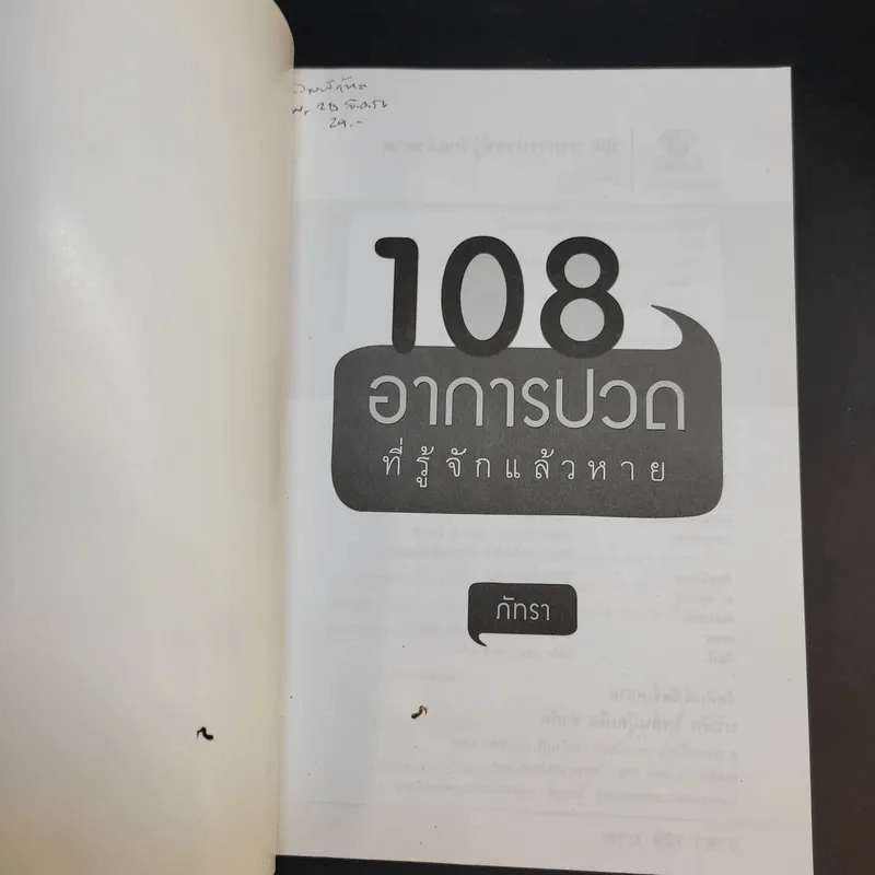 108 อาการปวดที่รู้จักแล้วหาย - ภัทรา รูปที่ 8